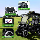 YDSCart Golf Cart 4-Seater Electric Buggy with Off-Road Tyres 5000W