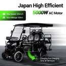 YDSCart Golf Cart 4-Seater Electric Buggy with Off-Road Tyres 5000W