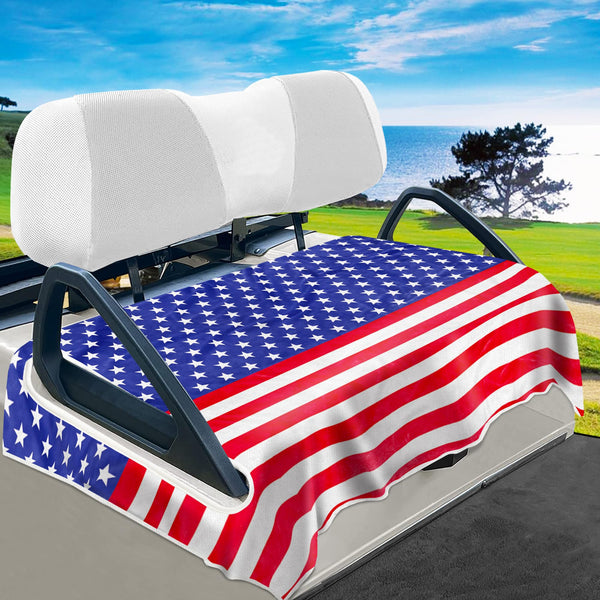 YOKYHOM American Flag Golf Cart Seat Blanket – Blue