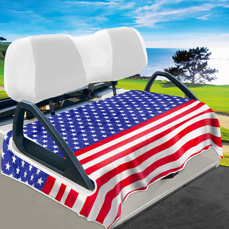 YOKYHOM American Flag Golf Cart Seat Blanket – Blue