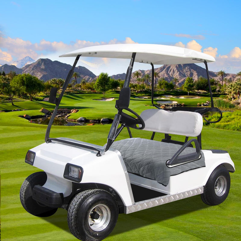 YOKYHOM Plush Golf Cart Seat Blanket – 2-Seater, Light Gray