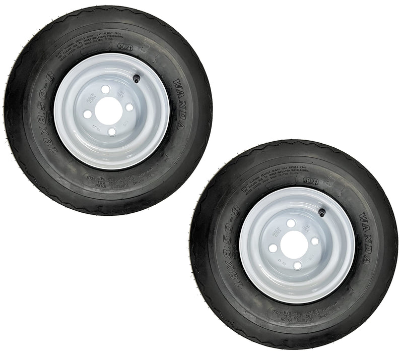 eCustomrim White Golf Cart Wheel & Tire Set – 2 Pack