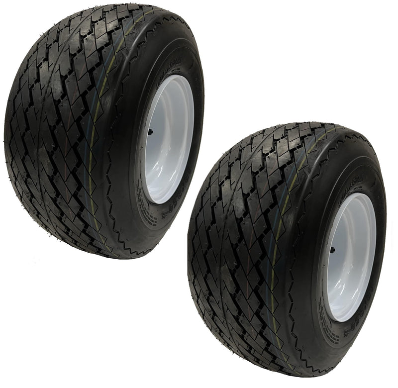 eCustomrim White Golf Cart Wheel & Tire Set – 2 Pack