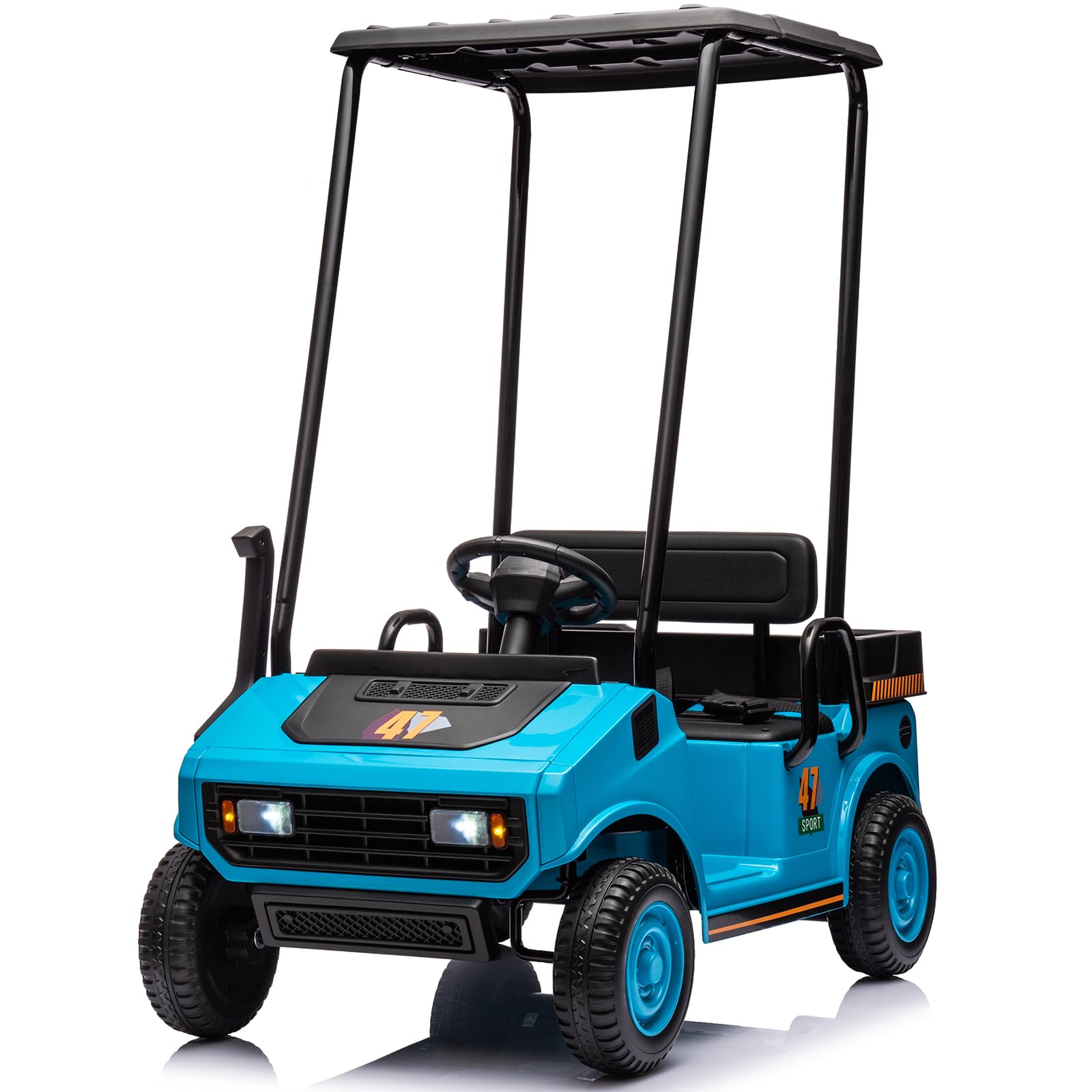 karbost Blue 12V Kids Ride-On Golf Cart – Blue, 2-Seater