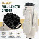 uniHimal Beige PU Leather Golf Cart Bag