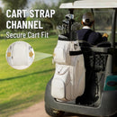 uniHimal Beige PU Leather Golf Cart Bag