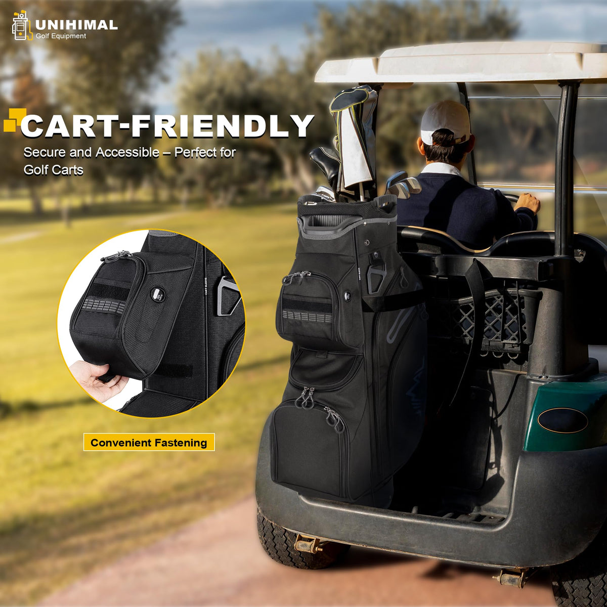 uniHimal Black Golf Cart Bag
