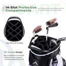 uniHimal Black White Golf Cart Bag